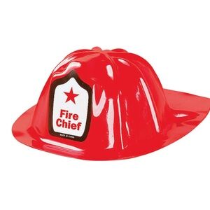 Kids play firefighter hats